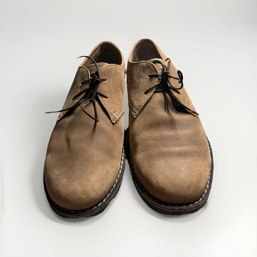 Original Penguin Waylon Men's 9.5 Suede Derby Oxford Shoes Beige PWAY500-2